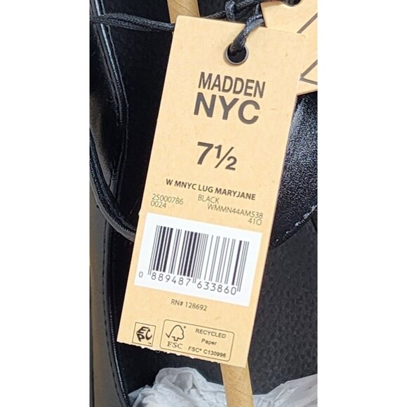 Madden NYC Mary Jane Lug Black Size 7.5 Shoes – Stylish, Breathable & Eco-Friend - Picture 13 of 16